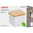 Цукорниця Ardesto Midori, 840мл, кераміка/бамбук, біла (AR0907W)