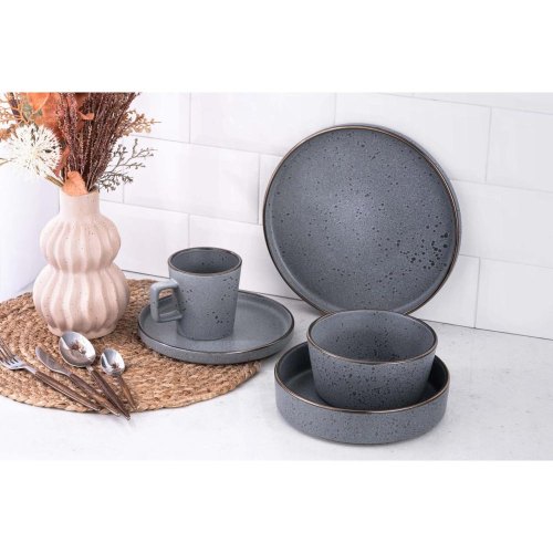 Салатник Ardesto Fasano, 700мл, 15.1см, кераміка, сірий (AR0215FG)