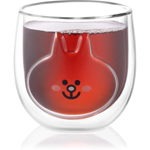 Набір чашок Ardesto Animals, 300мл, 2шт, подвійні стінки, боросилікатне скло, прозорий (AR2630BAR)