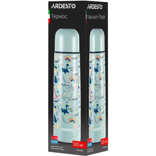 Термос Ardesto Magic, 500мл, нержавіюча сталь, сірий (AR2650KMA)