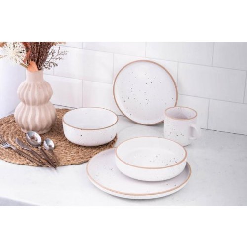 Салатник Ardesto Midori, 700мл, 16см, кераміка, білий (AR0116MW)