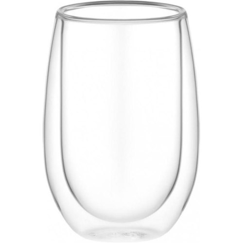 Набір чашок Ardesto, 350мл, 2шт, подвійні стінки, боросилікатне скло, прозорий (AR2635BV)