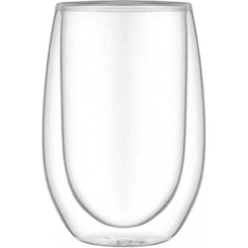 Набір чашок Ardesto, 350мл, 2шт, подвійні стінки, боросилікатне скло, прозорий (AR2635BV)