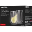 Набір чашок Ardesto, 350мл, 2шт, подвійні стінки, боросилікатне скло, прозорий (AR2635BV)