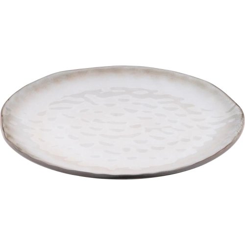 Тарілка обідня Ardesto Umbria, 27см, кераміка, світло-сіра (AR2927UG)