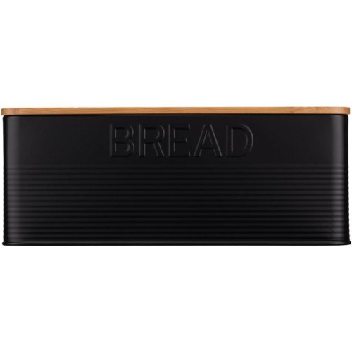 Хлібниця Ardesto Midori, метал/бамбук, чорна (AR0912BB)