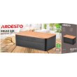 Хлібниця Ardesto Midori, метал/бамбук, чорна (AR0912BB)