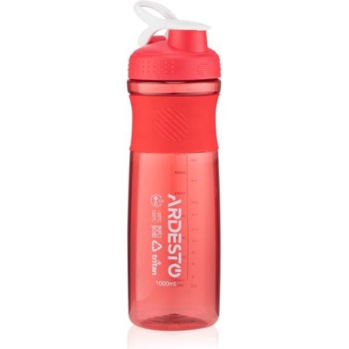 Пляшка для води Ardesto Smart bottle, 1л, тритан, червона (AR2204TR)