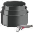 Набір посуду Tefal Ingenio Renew, 4 предмети, алюміній/нержавіюча сталь/бакеліт, сірий (L2609402)