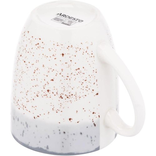 Чашка Ardesto Siena, 360мл, порцеляна, біло-сіра (AR2936SW)