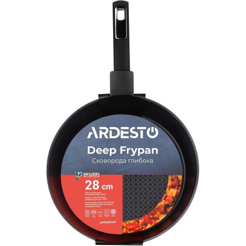 Сковорода глибока Ardesto Gemini Lucca, 28см, алюміній, чорна (AR1928GMI)