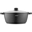 Каструля Ardesto Gemini Anzio, 6.4л, алюміній, зі скляною кришкою, чорна (AR2426GE)