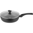 Сковорода глибока Ardesto Gemini Livorno, 28см, з кришкою, алюміній, чорна (AR1228A)