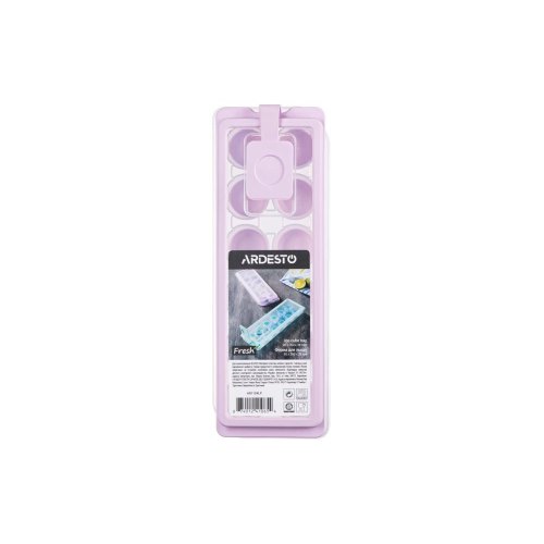 Форма для льоду Ardesto Fresh Cylinder, з кришкою, силікон/пластик, лілова (AR1104LP)