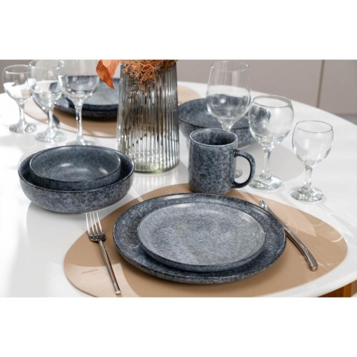 Тарілка супова Ardesto Loreto, 1150мл, 20см, порцеляна, сіра (AR1020LG)