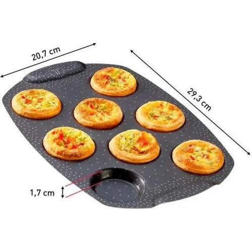 Деко Tefal PerfectBake, 8 круглих форм, алюміній, коричневе (J5734902)