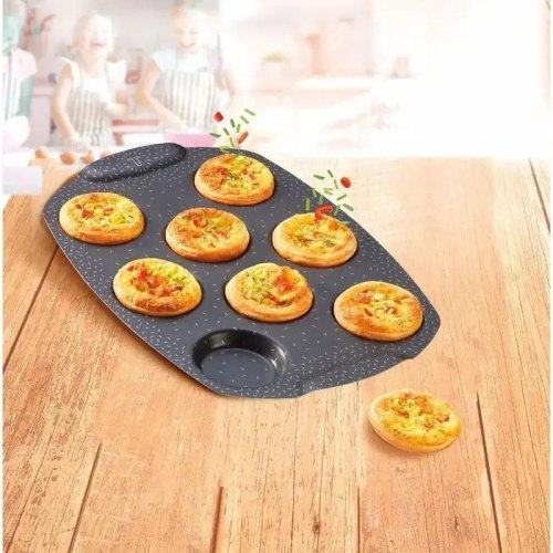 Деко Tefal PerfectBake, 8 круглих форм, алюміній, коричневе (J5734902)