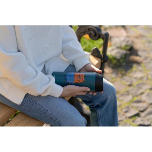 Термокухоль Ardesto Coffee time Red Cat, 450мл, нержавіюча сталь, синій (AR2645CG)