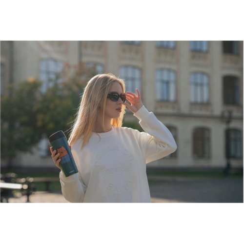 Термокухоль Ardesto Coffee time Red Cat, 450мл, нержавіюча сталь, синій (AR2645CG)