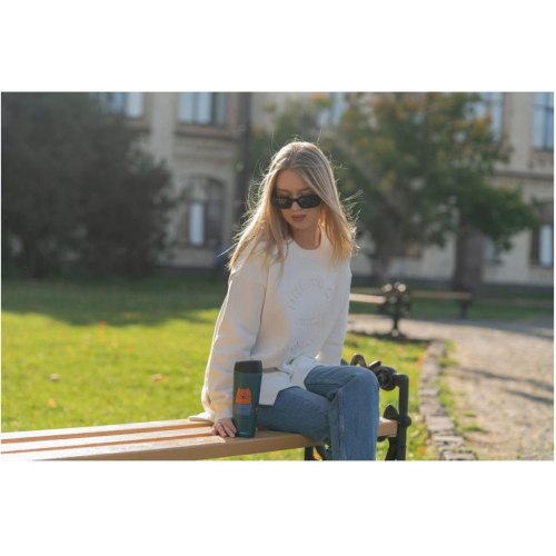 Термокухоль Ardesto Coffee time Red Cat, 450мл, нержавіюча сталь, синій (AR2645CG)