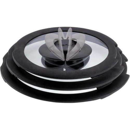 Кришка Tefal Ingenio, 28см, скло/силікон, прозоро-чорна (L9846753)