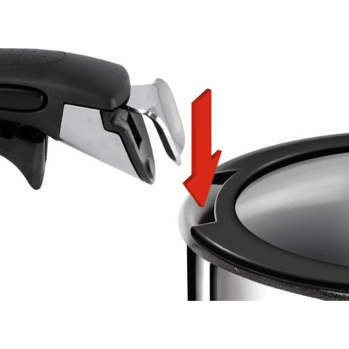 Кришка Tefal Ingenio, 28см, скло/силікон, прозоро-чорна (L9846753)