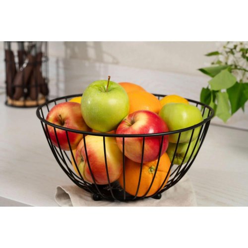 Кошик для фруктів Ardesto Midori, метал, чорний (AR0903B)