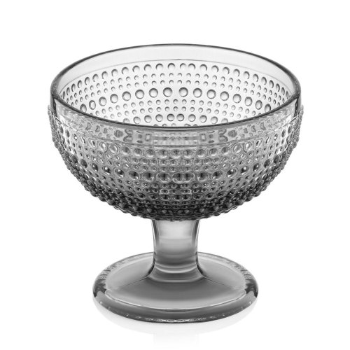 Креманка Ardesto Verbena, 12см, скло, сіра (AR5031)