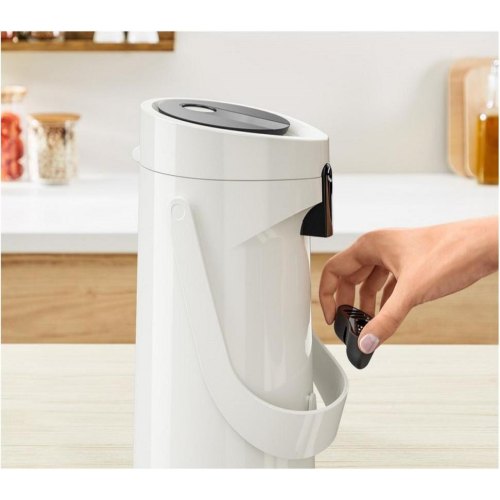 Термос Tefal Ponza Pump, 1.9л, пластик/скло, білий (K3140214)