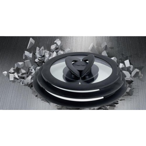 Кришка Tefal Ingenio, 22см, скло/силікон, прозоро-чорна (L9846453)