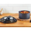Кришка Tefal Ingenio, 22см, скло/силікон, прозоро-чорна (L9846453)