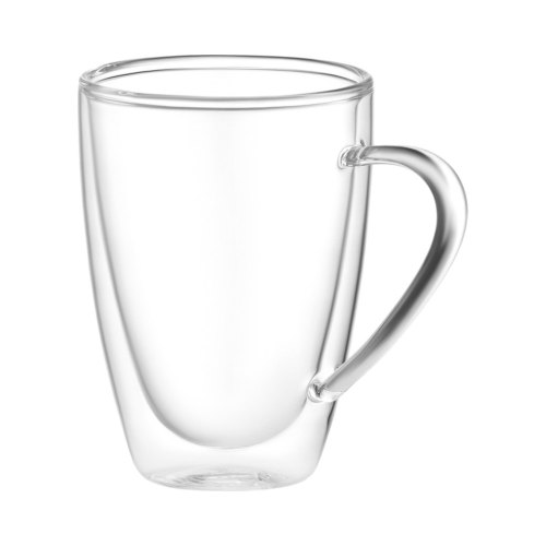 Набір чашок Ardesto, 430мл, 2шт, з ручками, подвійні стінки, боросилікатне скло, прозорий (AR2643BH)