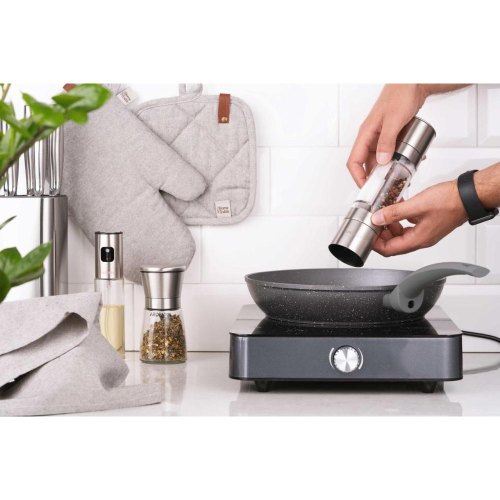 Млинок Ardesto Gemini, для солі та перцю, 140мл, акрил/нержавіюча сталь, прозорий (AR2102SS)