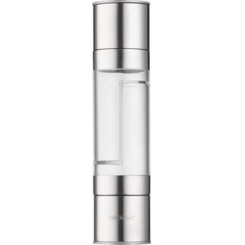 Млинок Ardesto Gemini, для солі та перцю, 140мл, акрил/нержавіюча сталь, прозорий (AR2102SS)