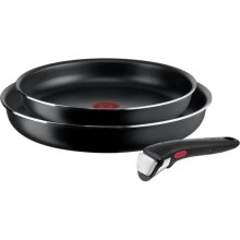 Набір посуду Tefal Ingenio Easy Cook&Clean, змінна ручка, 3 предмети, алюміній/бакеліт, чорний (L1549013)