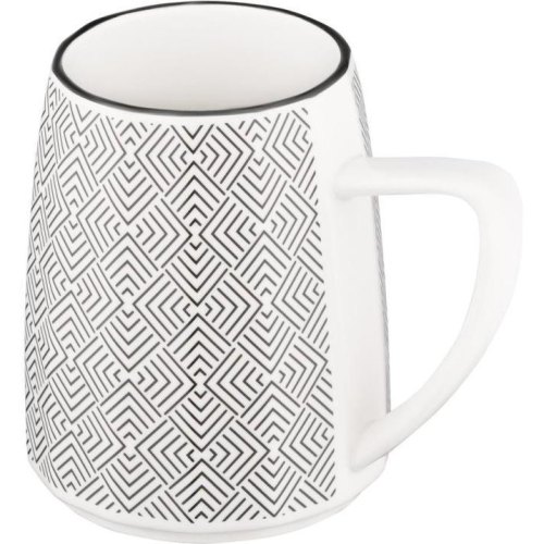 Чашка Ardesto Lamberto, 360мл, порцеляна, біло-сіра (AR3050)