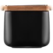 Цукорниця Ardesto Midori, 840мл, кераміка/бамбук, чорна (AR0907B)
