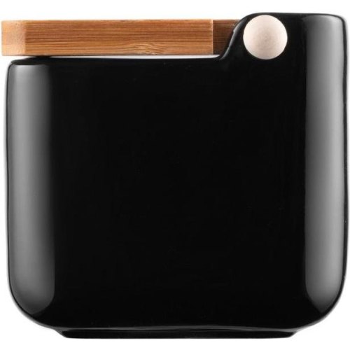 Цукорниця Ardesto Midori, 840мл, кераміка/бамбук, чорна (AR0907B)