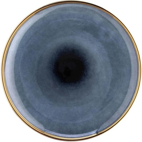Тарілка обідня Ardesto Andria, 25.7см, кераміка, синьо-сіра (AR2926AB)