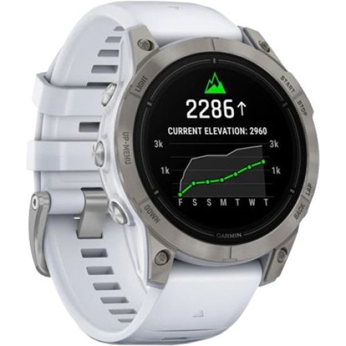 Смартгодинник Garmin Epix Pro Gen 2 Sapphire 47mm Titanium w. Whitestone Band (010-02803-20/21)