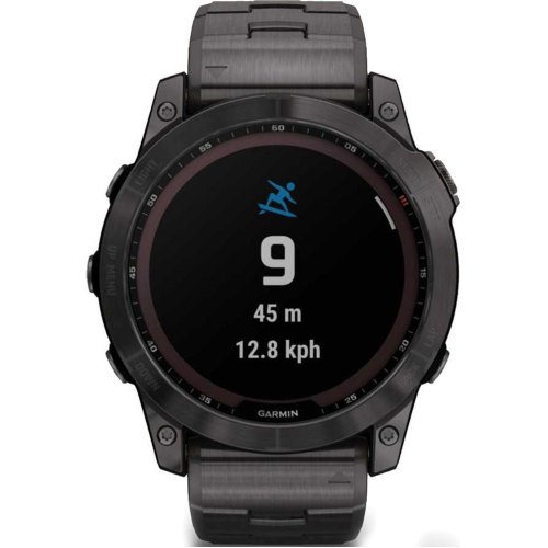 Смартгодинник Garmin Fenix 7X Sapphire Solar C. Grey DLC Titanium w. Carbon Grey DLC Vented T. Band (010-02541-27)