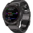 Смартгодинник Garmin Fenix 7X Sapphire Solar C. Grey DLC Titanium w. Carbon Grey DLC Vented T. Band (010-02541-27)