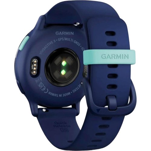 Смартгодинник Garmin vivoactive 5 Metallic Navy Aluminum Bezel with Navy Case and Silicone Band (010-02862-12)