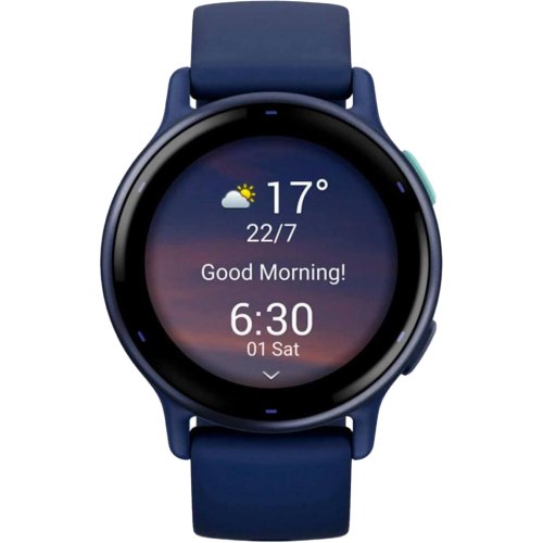 Смартгодинник Garmin vivoactive 5 Metallic Navy Aluminum Bezel with Navy Case and Silicone Band (010-02862-12)
