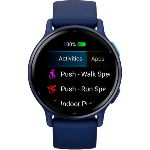 Смартгодинник Garmin vivoactive 5 Metallic Navy Aluminum Bezel with Navy Case and Silicone Band (010-02862-12)