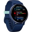 Смартгодинник Garmin vivoactive 5 Metallic Navy Aluminum Bezel with Navy Case and Silicone Band (010-02862-12)
