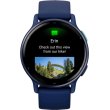 Смартгодинник Garmin vivoactive 5 Metallic Navy Aluminum Bezel with Navy Case and Silicone Band (010-02862-12)
