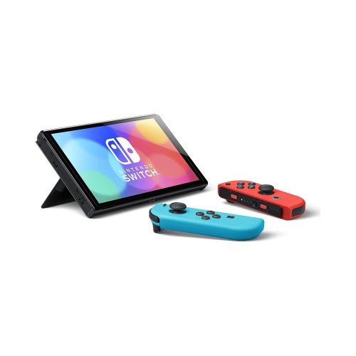 Ігрова приставка портативна Nintendo Switch OLED with Neon Blue and Neon Red Joy-Con (045496453442) **