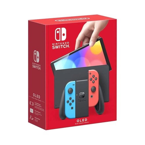 Ігрова приставка портативна Nintendo Switch OLED with Neon Blue and Neon Red Joy-Con (045496453442) **