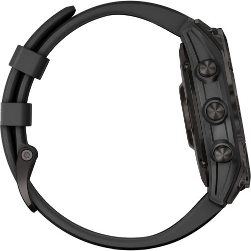 Смартгодинник Garmin Fenix 7 Sapphire Solar Black DLC Titanium with Black Band (010-02540-34/35)